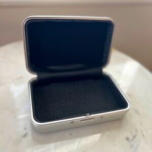 Unmarked aluminum catch-all, jewelry, storage box